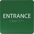 ADA CENTRAL SIGNS - 6" X6" Entrance Sign - ADA Compliant Tactile Graphics Grade 2 Braille Text Acrylic Wall Sign - Entry, Way in, Access Signs for Office, Hotel, Schools, Apartment, and Restaurants