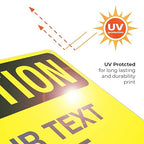 Custom Caution Sign, OSHA Sign, 10x14 Inches, Rust Free .040 Aluminum, Fade Resistant, Indoor/Outdoor Use, Made in USA by Signs