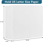 CIXILDTS 4-Inch 3 Ring Binder, Standard 4" Slant-D Ring Binder Fit Letter Size Paper, Presentation View Binders, White, 2-Pack