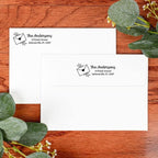 Custom Floral Address Stamp | Choose from 12 Designs | Multiple Ink Color Options | Envelope Return Address Stamp for Couple or Family (Design 3, Medium)