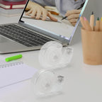 JEFURE 24 Pcs Transparent Tape with Dispenser, 0.7 in x 1000 in Clear Tapes and Refillable Dispensers, Office Tape Rolls with Dispenser Bulk for Craft Jobs, Gift Wrapping, Repairing, Home and School