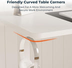 FitStand AdjustableStanding Desk 63 x 24 Inch Home Office Desk with Memory Preset, Computer Workstation Splice White Top Frame