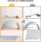 TFDLCG zm 2 PCS Plastic Clipboard with Pen Holder,Standard A4 Letter Size,Nursing Clip Boards 8.5x11 Heavy Duty,Low Profile Clipboards for Women Kids Teacher,School Office Home,Light Gray