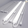 Modlicht 4FT Plug in Light 2PCS, Linkable Shop Lights for Garage, Bright Workbench Light with Cord, 5000K LED Light Bar for Workshop Kitchen Bedroom Bathroom Office Basement, 36W