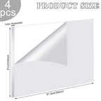 Roowest 4 Pcs 24 x 36 Inch, 1/4 Inch Thick Clear Acrylic Sheets Transparent Plastic Panels Sheets Cut to Size Cast Acrylic Board Panel with Protective Film for Craft DIY Projects Display Sign Frame