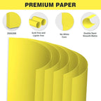 Cardstock 8.5 X 11, 40 Sheets Lemon Yellow Card Stock, 75lb/ 200gsm Vibrant Yellow Color Copy and Printer Paper For Art, Drawing, Invitations, DIY Cards, Craft, Construction, School & Office Supplies