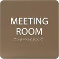 ADA CENTRAL SIGNS - 6" X6" Meeting Room Sign - ADA Compliant Tactile Graphics Grade 2 Braille Text Acrylic Wall Sign - Privacy Interview Room Name Door Sign for Schools Hospitals Offices & Apartments