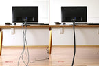 Alex Tech 10ft - 1 inch Cord Protector Wire Loom Tubing Cable Sleeve Split Sleeving For USB Cable Power Cord Audio Video Cable – Protect Cat From Chewing Cords - Black
