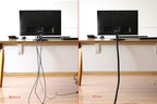 Alex Tech 10ft - 1.25 inch Cord Protector Wire Loom Tubing Cable Sleeve Split Sleeving for USB Cable Power Cord Audio Video Cable – Protect Cat from Chewing Cords - Black