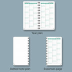 POPRUN 2026 Pocket Planner (Slim Size 3.5" x 6.5") Weekly and Monthly Calendar for Purse, with Hourly Time Slots, 100GSM Thick Paper, Spiral Soft Cover, Pen Holder - Night Sky Blue