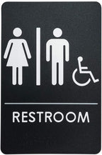 Men's/Women's Restroom Sign for Handicap Accessible Restroom ADA-Compliant Bathroom Door Sign, Made in USA, Pack of 12