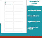 Premium Label Supply White Sticker Address Labels – 3" x 1" – Laser/Inkjet Compatible – (18 per Sheet), 500 Sheets – 9000 Total Adhesive Labels
