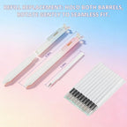 ZJEOSO Gel Pens Fine Point,6 Pcs 0.5mm Quick Dry Black Ink Pens Fine Point Smooth Writing Pens,With Aesthetic Gradient Cute Office School Supplies Gifts for Women (Gradient-2A, Black)