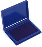 Blue Stamp Pad, 4 x 2.5 Inch Premium Quality Ink Pad for Stamps, All-Purpose Felt Pad for Office and Crafting, Works with Rubber and Clear Stamps