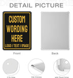 Custom Sign Bulk Personalized Metal Signs For Outdoor Indoor Business Home Store Office Yard Street Lawn Make Your Own Customized Signs With Your Logo Text Photo, 12x8inch