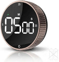 Rechargeable Magnetic Kitchen Timer,LED Countdown/Up Timer, Supports USB-C Charging,with Loud Alarm,3 Preset Quick Times(5/15/25m),Perfect for Kitchen Cooking, Studying, and Fitness (Brown)