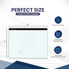 AUKSales TOP Sturdy Graph Desk Pad (Pack of 4), 22"x17", 1/4 Quad Grid, 50 Sheets Per Pad, 80 GSM, Precise Notetaking, Sketching, Ideal for Engineers, Architects, Designers, Mathematician & Draftsmen
