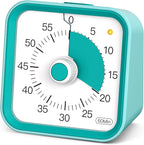 Visual Timer for Kids with Pause Function, 60 Minute Countdown Timer for Kids Desk Study, Teaching, Kitchen Cooking, Office Meetings, Time Management for ADHD (Green)