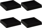 VOCOMO 5X5 Rubber Caster Cups, Non Slip Furniture Pads, Anti-Slip Gripper, Anti Skid Furniture Feet, Anti Slide Floor Protector for Bed Couch Stoppers - 4 Pack Black