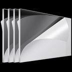 Roowest 4 Pcs 24 x 36 Inch, 1/4 Inch Thick Clear Acrylic Sheets Transparent Plastic Panels Sheets Cut to Size Cast Acrylic Board Panel with Protective Film for Craft DIY Projects Display Sign Frame