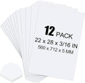 ToLanbbt 12 Pack White Foam Board, 22 x 28 x 3/16" Thick Foam Core Acid Free Poster Foamboard for Art Craft Projects, Painting, Displaying, Signage, Wedding, School
