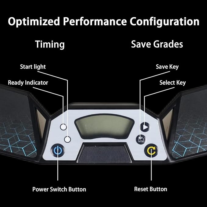 Timer with Mat for Professional Athletics, Touch Control Timer with Display, Timers for Cube Race Stack Competition a Great Gift for Boys and Girls(Black)