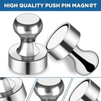LOVIMAG Fridge Magnets 50 Pcs Refrigerator Whiteboard Small Strong Magnet Classroom Kitchen Accessories Decorative Locker Set Decor Must Haves Office Calendar Refrigerador Magnetic Cute Crafts Silver