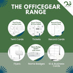 OfficeGear Shelf Edge Barcode Price Ticket Labels 64-up [25 Sheets - 1600 Pack] 37x26mm Custom Printable A4 Card Micro Perforated Non-Adhesive Merchandise Tag with Free Downloadable Design Template