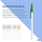 Personalized Stick Pens With your Custom Logo or Text-500 Pack Bulk-for Businesses, Parties, and Events, Custom Printed Slim Ballpoint Pens with Cap, Assorted Colors, Black Ink