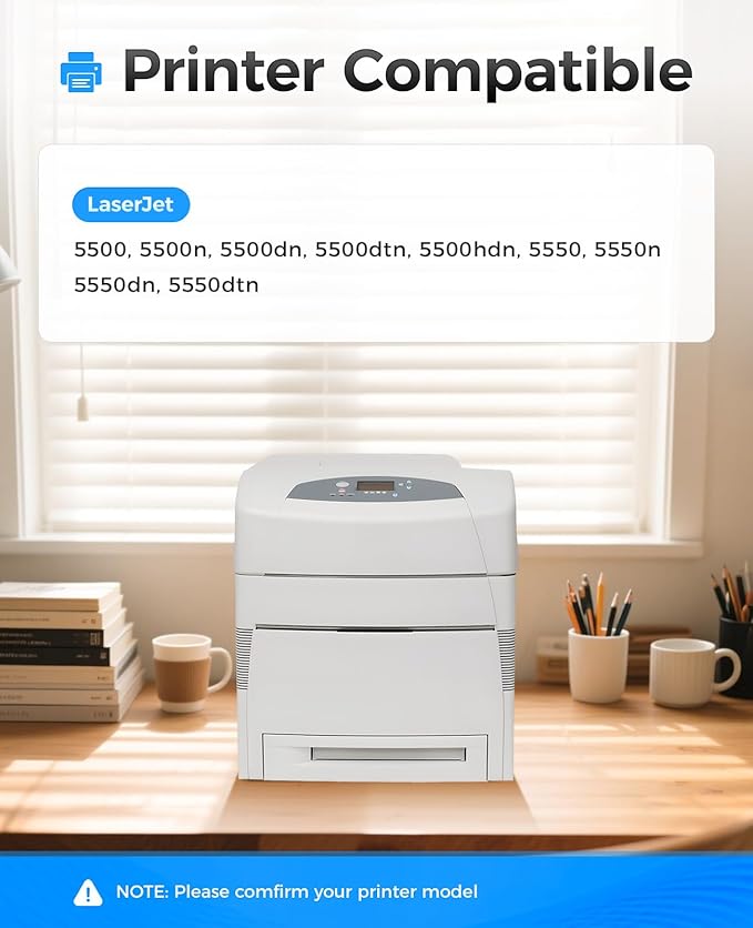 645A Toner Cartridge Set 4-Pack High Yield Replacement for HP 645A C9730A C9731A C9732A C9733A Compatible with HP Color LaserJet 5500 5500n 5500dn 5500dtn 5500hdn 5550 5550n 5550dn 5550dtn Printer Ink