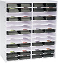 Krafetto 26 Grids Ink Pad Storage Rack, Wall-mountable Stamp Pad Organizer Holder Compatible with 3" x 3" Ink Pads（Grid Size 6.2" W × 3" D × 0.8" H）