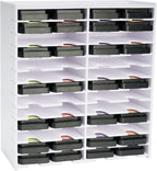 Krafetto 26 Grids Ink Pad Storage Rack, Wall-mountable Stamp Pad Organizer Holder Compatible with 3" x 3" Ink Pads（Grid Size 6.2" W × 3" D × 0.8" H）