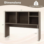 Tangkula Desktop Bookshelf, Countertop Storage Hutch with 4 Shelves for Computer Desk, Desktop 2-Tier Display Rack, Multipurpose Wood Desk Hutch Storage Organizer for Dorm Office Home