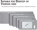 Leather Desk Mat - Small Non-Slip PU Desk Pad for Office and Home - Desk Organization and Accessories - Ideal for Large Mouse Pad and Small Desk Mats on Top of Desks (Dark Gray,23.6"x 13.8")