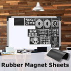 Briartw 10 Sheets Rubber Soft Magnet Sheet for Metal Cutting Dies Storage, Crafts Tool Scrapbooking Arts and Crafts Flexible Placement Mats, 3mm 6.85x5inches
