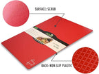 Fotouzy Plastic Cutting Boards for Kitchen, Flexible Cutting Mats Set of 7 with Food Icons, BPA-Free, Upgrade 100% Anti-skid, Dishwasher Safe, 15x12 In, Rainbow Colors