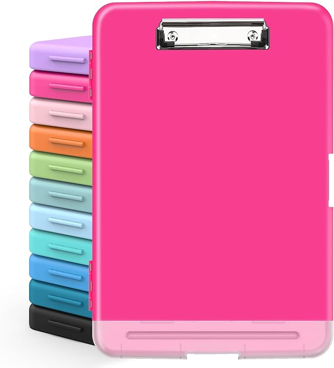 Sooez Clipboards with Storage, High Capacity Clip Boards 8.5x11 with Storage, Heavy Duty Nursing Clipboard Folder, Plastic Clipboard with Pen Holder for Women Teachers Work, School & Office Supplies