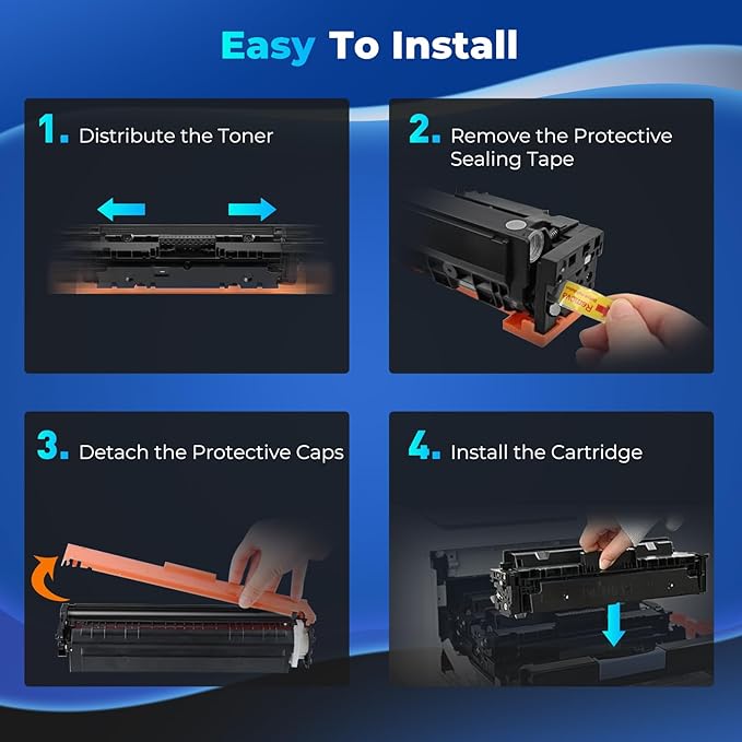 210X Toner Cartridges High Yield Compatible for HP 210X 210A Toner Color Laser jet Pro MFP 4301fdw MFP 4301fdn Compatible for Color Laser jet Pro 4201dw 4201dn MFP4301fdw MFP4301fdn (4 Pack with Chip)