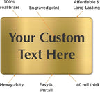SmartSign Custom Brass Sign - 5" x 8", 40 mil REAL Bugle Brass Metal, Personalized Name Door Sign, Heavy-Duty Premium Engraved Door/Wall Mount Plaque for Business/Office, Gold and Black
