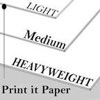 Print It - Vellum Bristol Colored Cardstock Cover Paper, 67 Lb, 8.5" X 11”, Heavyweight Colored Cardstock for Crafts, School, Invitations, And Office Use - Decoration Drawing 250/Case-Britewhite