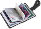 PRIVILLA 2 Pcs Credit Card Holder and business card holder，Sd Card Holder Each Has 26 Card Organizers, 2024 New Credit Card Holders book for Men and Women.