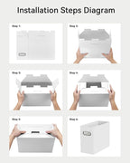 Oterri Cardboard File Organizer Box for Hanging File Folders Letter Size,File Box for Computer Desk,File Cabinet,Working Home,Office,Classroom (Colorful, Letter Size - 8 Packs)