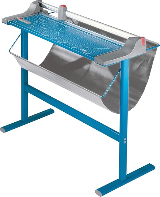 Dahle 446s Premium Rotary Trimmer w/Stand, 36" Cut Length, 25 Sheet Capacity, Self-Sharpening, Automatic Clamp, German Engineered Paper Cutter