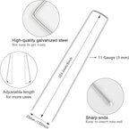 FEED GARDEN 8 Inch 100 Pack Galvanized Landscape Staples 11 Gauge Anti-Rust Garden Stakes Landscaping Fabric SOD Pins Yard Stakes for Weed Barrier Fabric