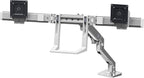 Ergotron – HX Dual Monitor Arm, VESA Desk Mount – for 2 Monitors Up to 32 Inches, 5 to 17.5 lbs Each – Polished Aluminum