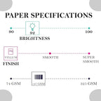 Print It - Vellum Bristol Colored Cardstock Cover Paper, 67 Lb, 8.5" X 11”, Heavyweight Colored Cardstock for Crafts, School, Invitations, And Office Use - Decoration Drawing 250/Case- Grey