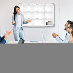 Lincia 36" x 24" Magnetic Horizontal Yearly 12 Month Dry Erase Calendar for Wall 2026 Undated Dry Erase Wall Calendar Planner Aluminum Frame Whiteboard for Home Office Projects Fridge