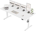Agilestic Electric Standing Desk, Extra Large 71 x 31.5 Inches Height Adjustable Desk, Sit Stand Up Workstation for Home Office, Ergonomic Rising Gaming Computer Table with Memory Preset,White