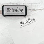 Self Inking Modern Address Stamps | Custom Return Address Stamper (Playful Script, Xtra Large)