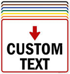 Custom Arrow Directional Sign, Down Arrow, 24x30 Inches, Rust Free .063 Aluminum, Fade Resistant, Made in USA by My Sign Center